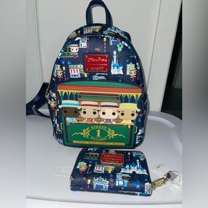 Loungefly Main Street Disney mini backpack and wallet